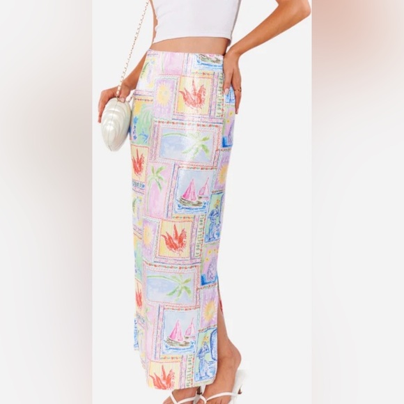 Show Me Your MuMu Dresses & Skirts - SHOW ME YOUR MUMU SUNLIGHT MIDI SKIRT IN SUMMER SOLEIL SEQUINS NWT SZ XL